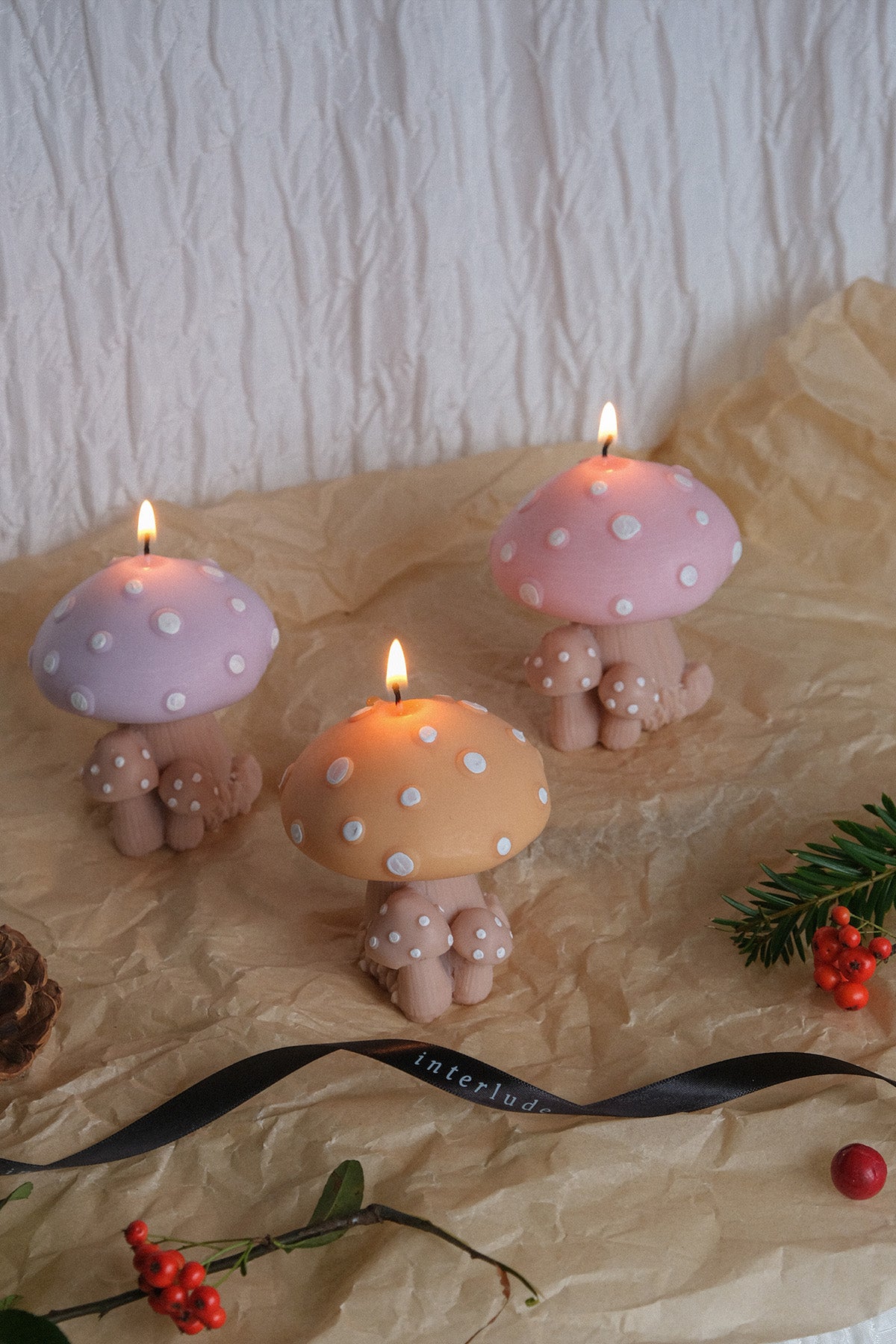 Mushroom Family Candle  | S251509