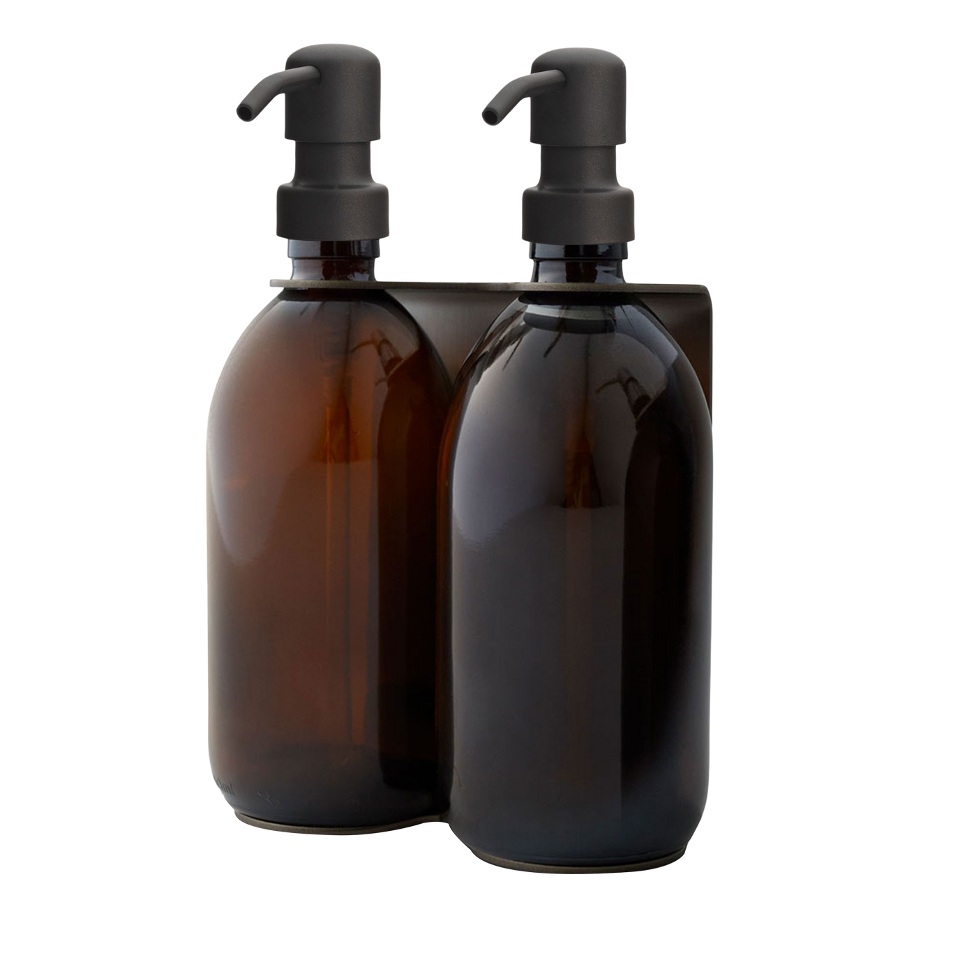Nickel Double Wall Mounted Soap Dispenser  | S251576