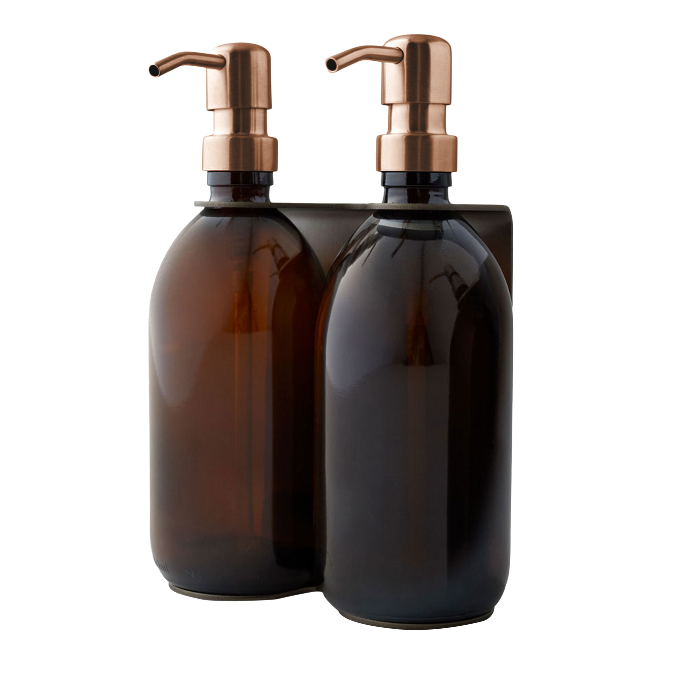Nickel Double Wall Mounted Soap Dispenser  | S251576
