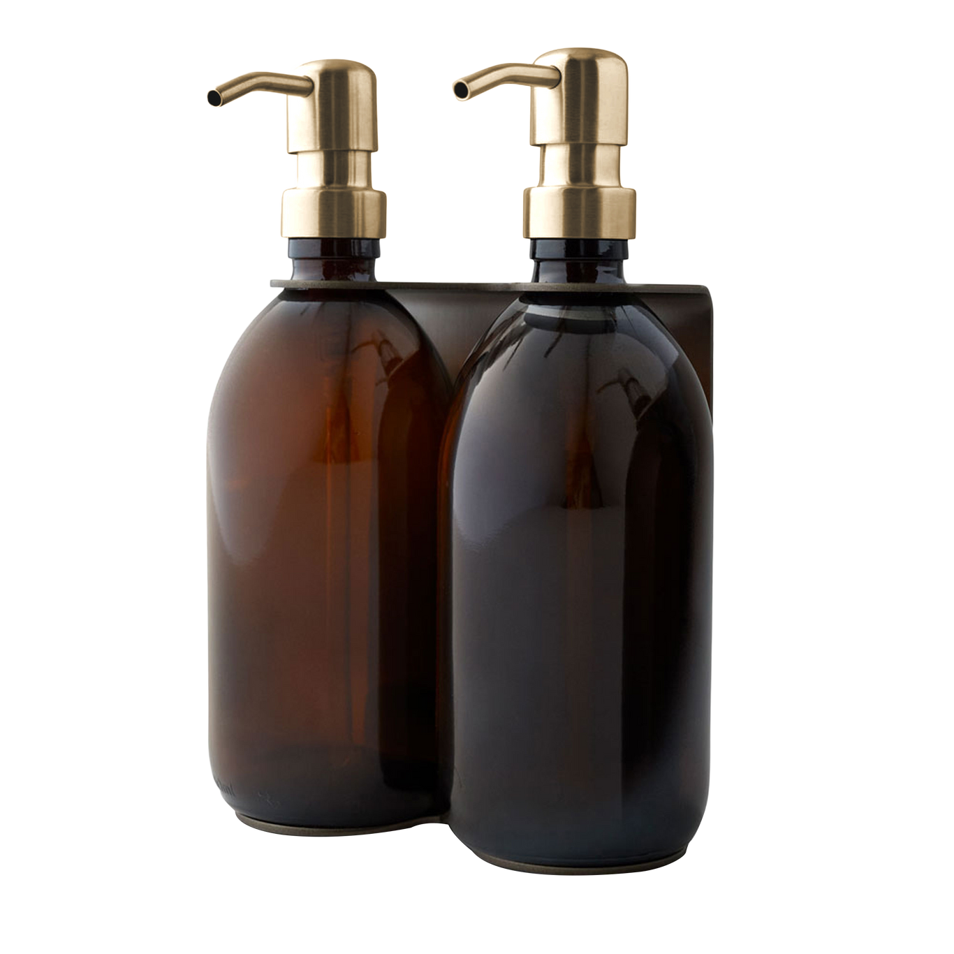 Nickel Double Wall Mounted Soap Dispenser  | S251576