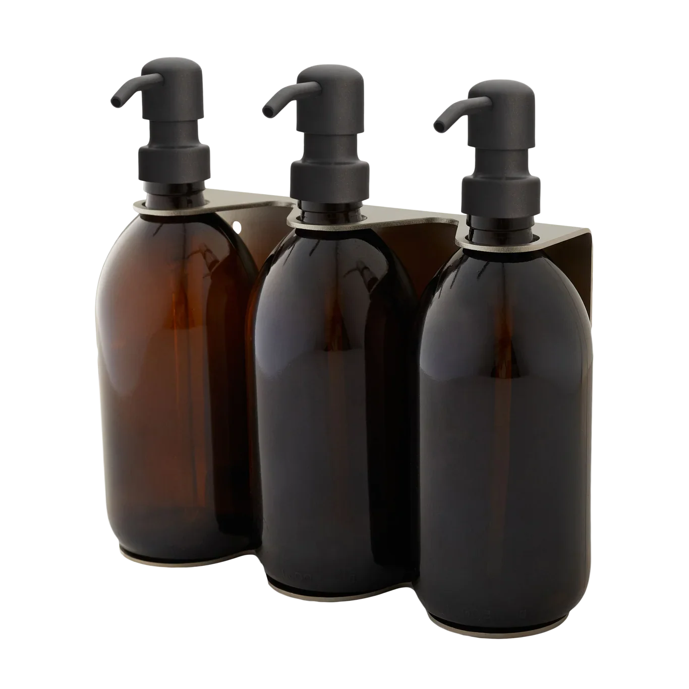 Nickel Triple Wall Mounted Soap Dispenser  | S251584
