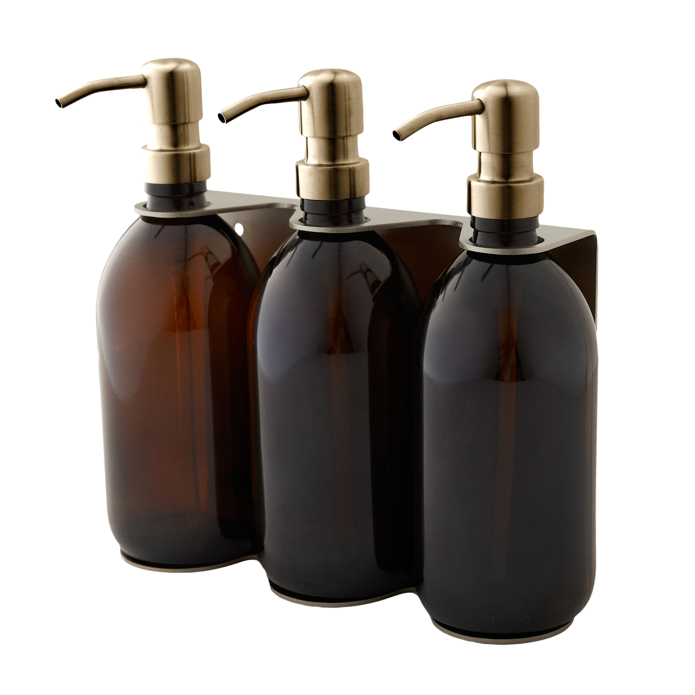 Nickel Triple Wall Mounted Soap Dispenser  | S251584