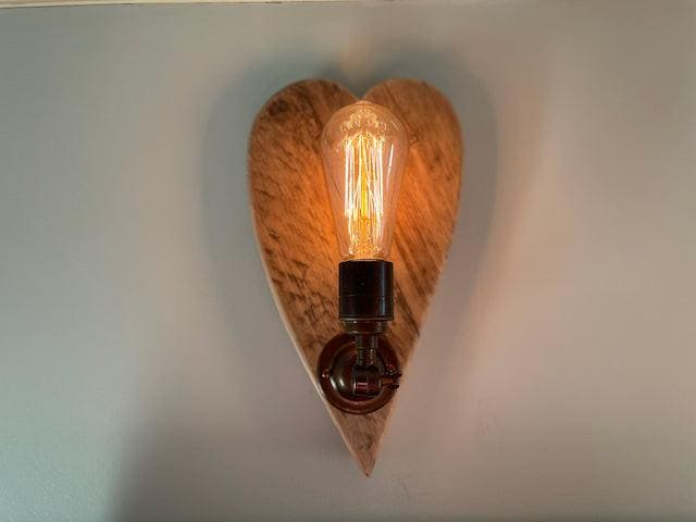 Rustic Love Heart Wall Light  | S251495