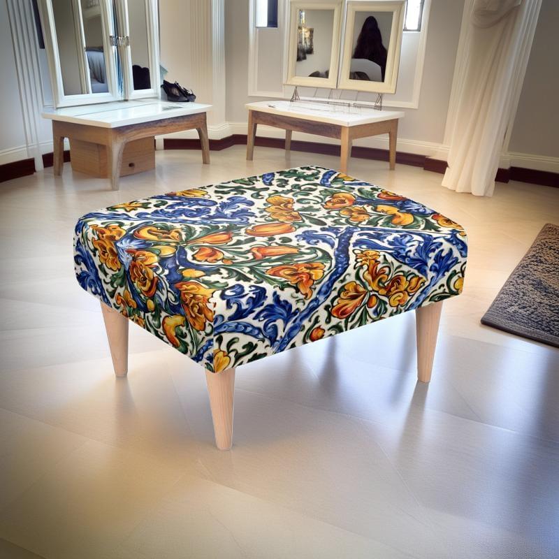 Footstool | Majolica Theme | S24101 - Footstool | Majolica Theme | S24101 - Sisuverse