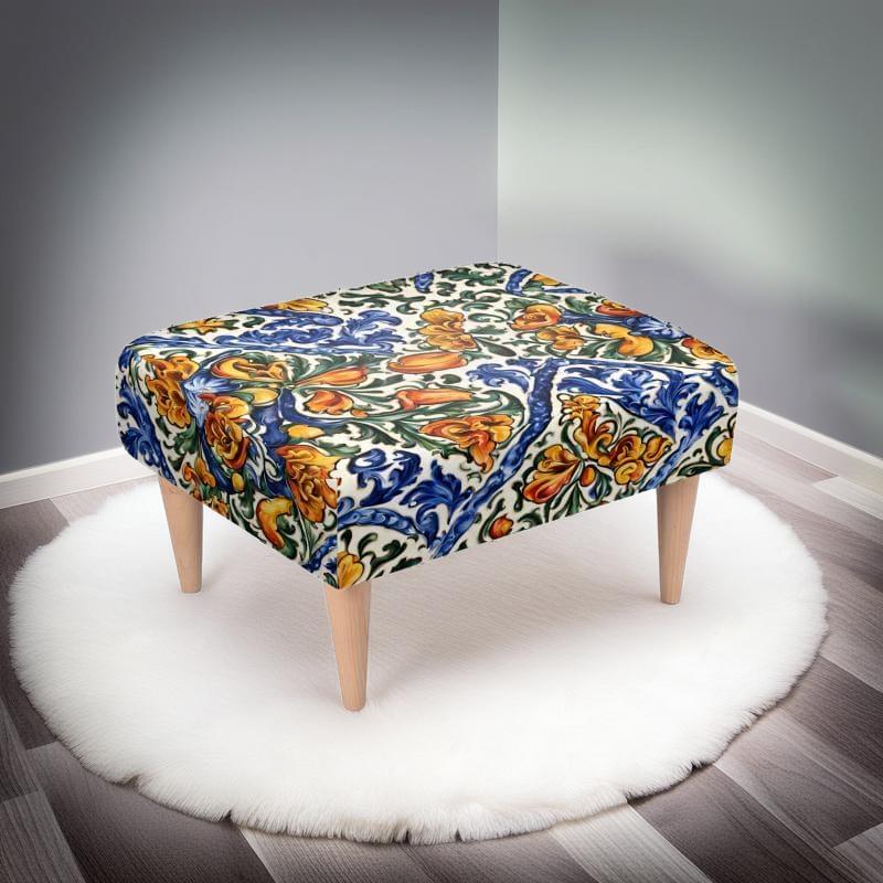 Footstool | Majolica Theme | S24101 - Footstool | Majolica Theme | S24101 - Sisuverse