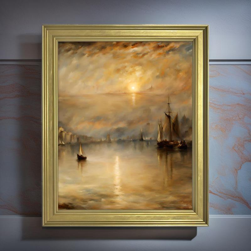 Classic Framed Art Print | Turner Inspired | S2428 - Classic Framed Art Print | Turner Inspired | S2428 - Sisuverse