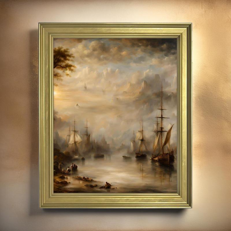 Classic Framed Art Print | Turner Inspired | S2423 - Classic Framed Art Print | Turner Inspired | S2423 - Sisuverse