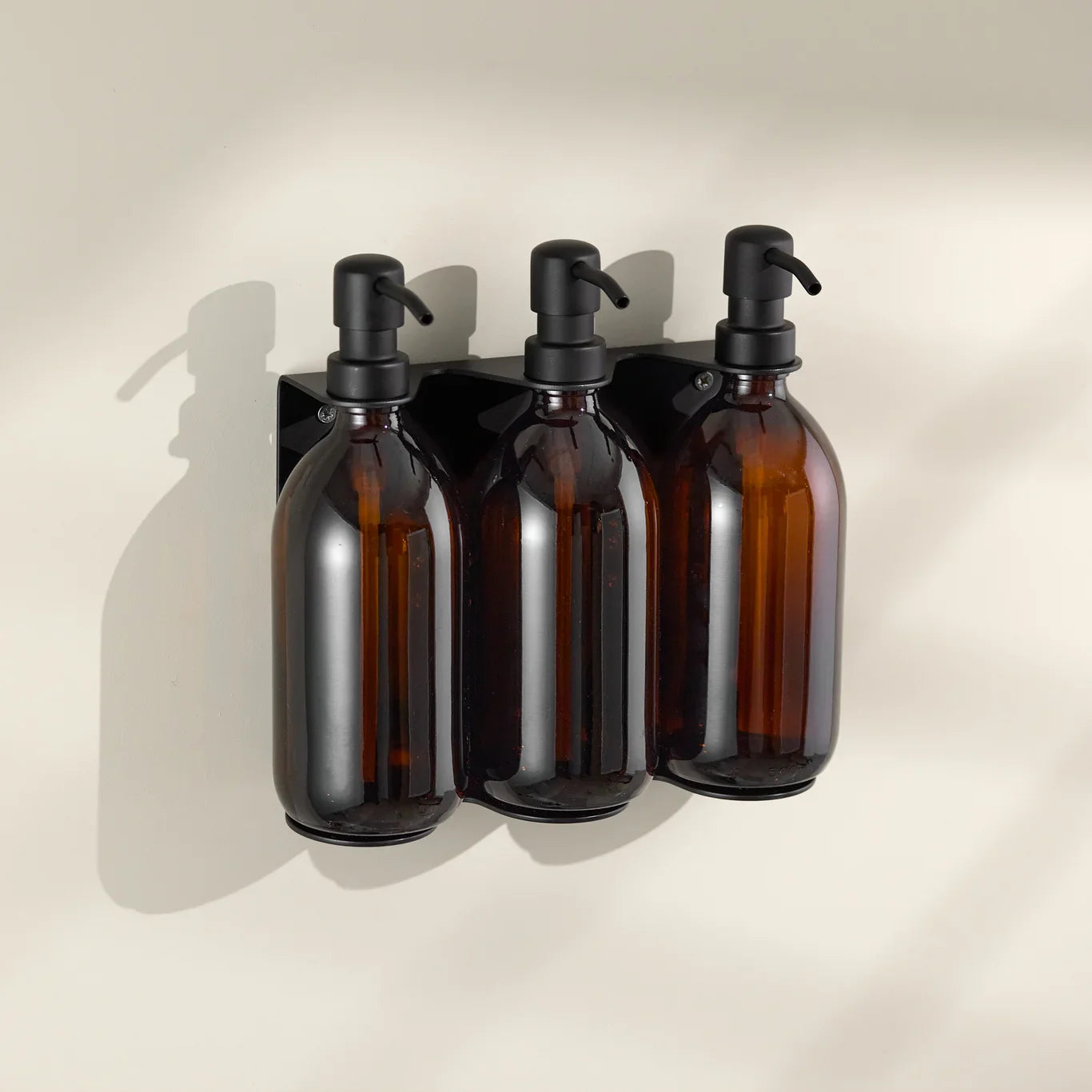 Black Triple Wall Mounted Soap Dispenser  | S251589