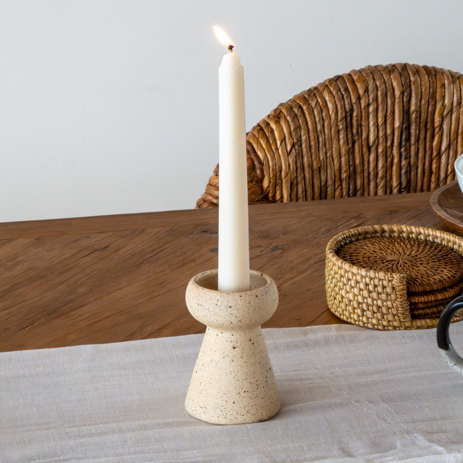 Tugu Ceramic Taper Candle Holders