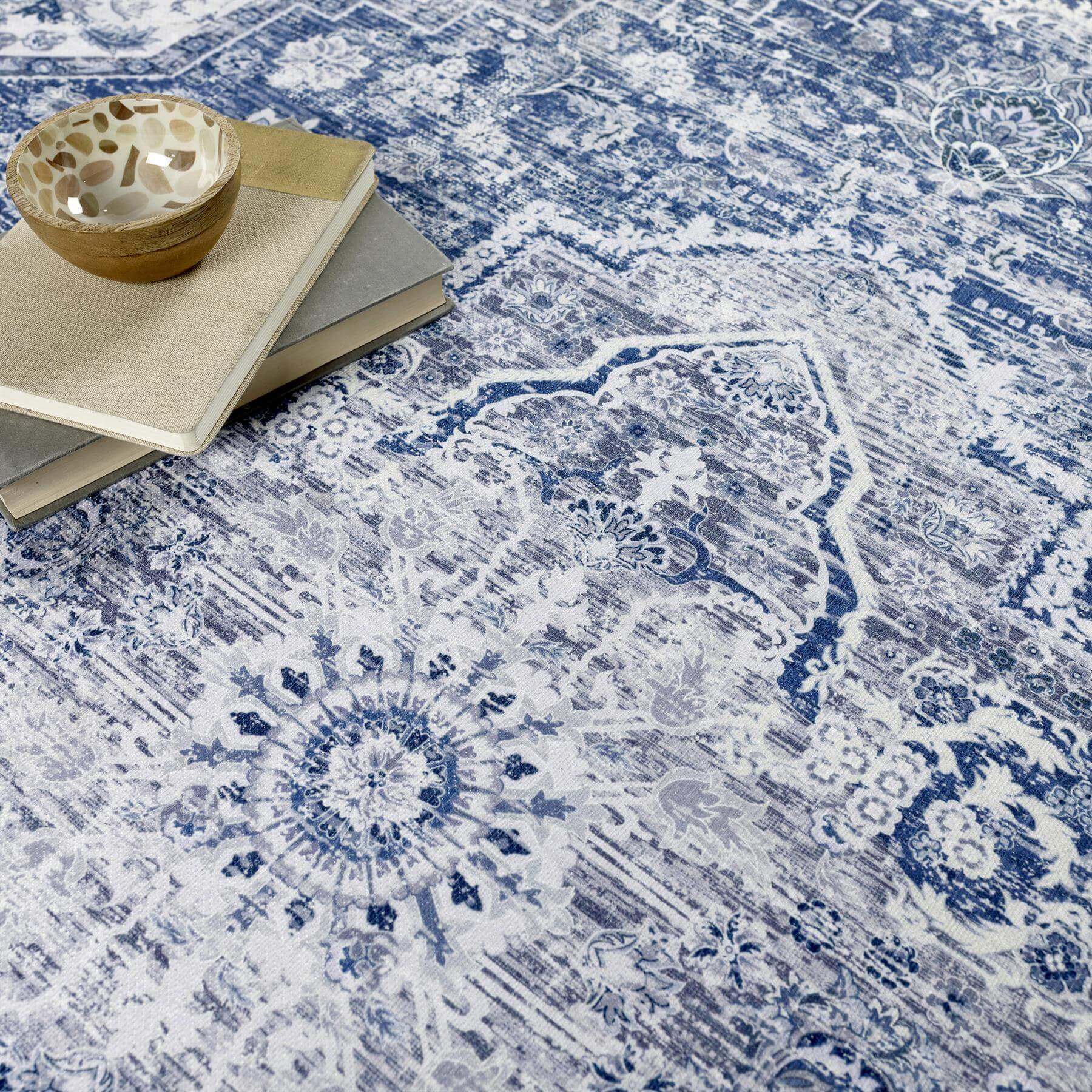 Washable Rug Eterna Blue  | S25396|