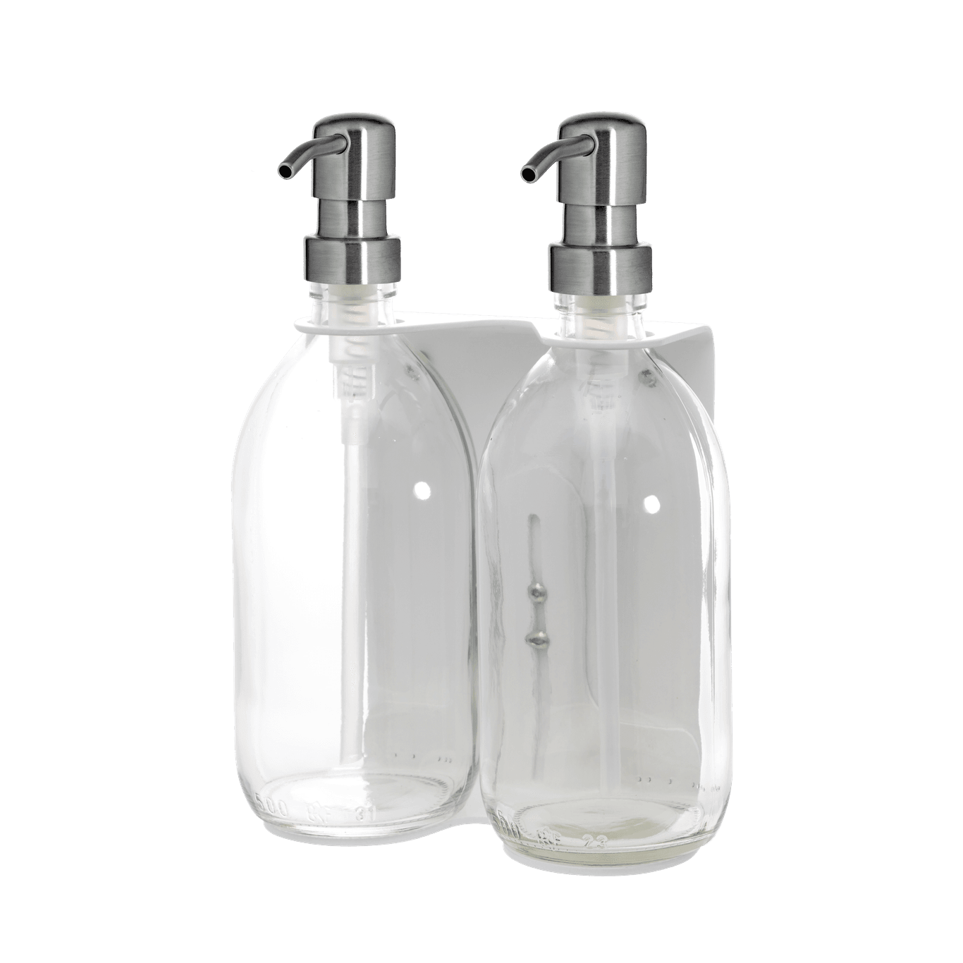 White Double Wall Mounted Soap Dispenser  | S251583