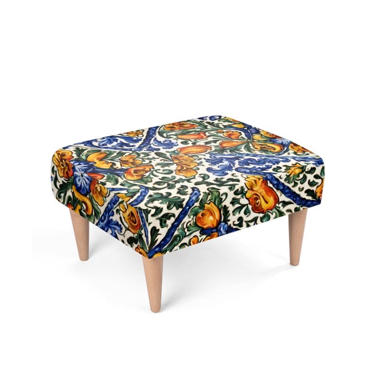 Footstool | Majolica Theme | S24101 - Footstool | Majolica Theme | S24101 - Sisuverse