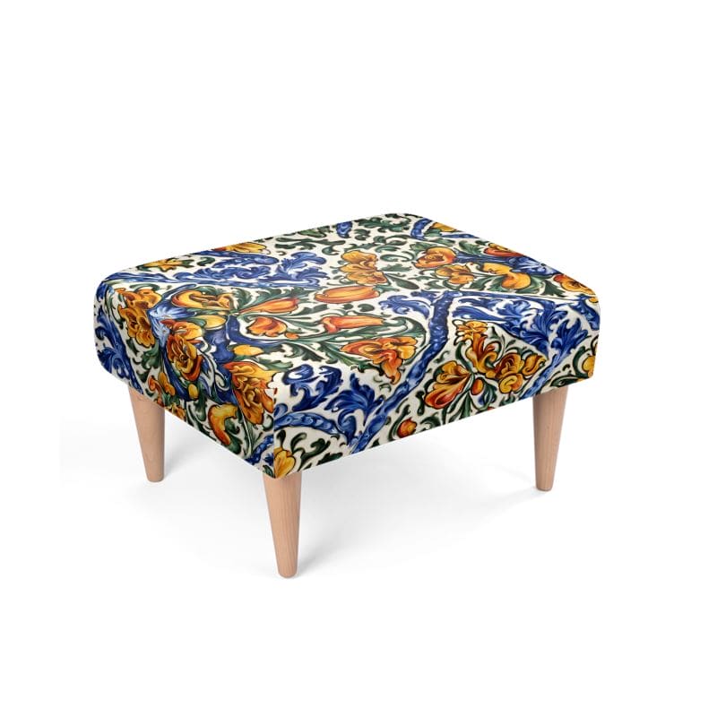 Footstool | Majolica Theme | S24101 - Footstool | Majolica Theme | S24101 - Sisuverse