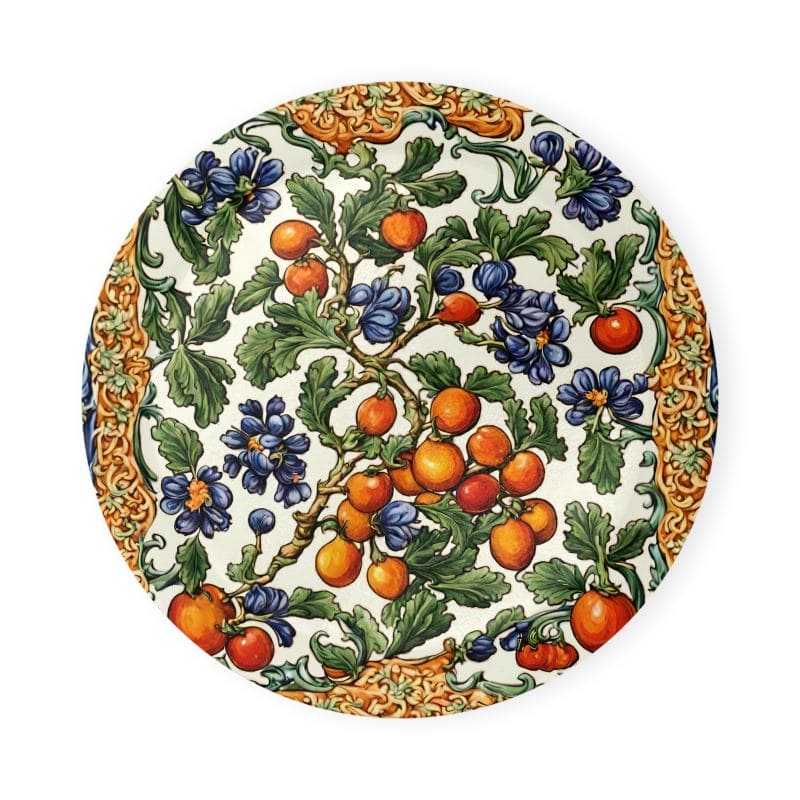 Round Coaster Trays | Majolica Theme | S2491 - Round Coaster Trays | Majolica Theme | S2491 - Sisuverse